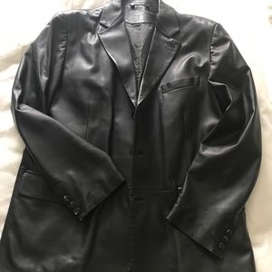 Salvatore Ferragamo men's black leather jacket