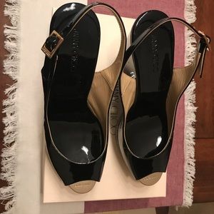 Jimmy Choo patent wedge