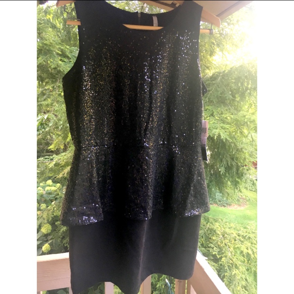 NWT Sequin Peplum Party Dress