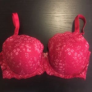 Red, racey lace bra!