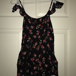 Cold Shoulder Black Romper