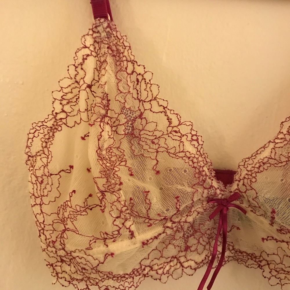 heidi bralette pink and cream