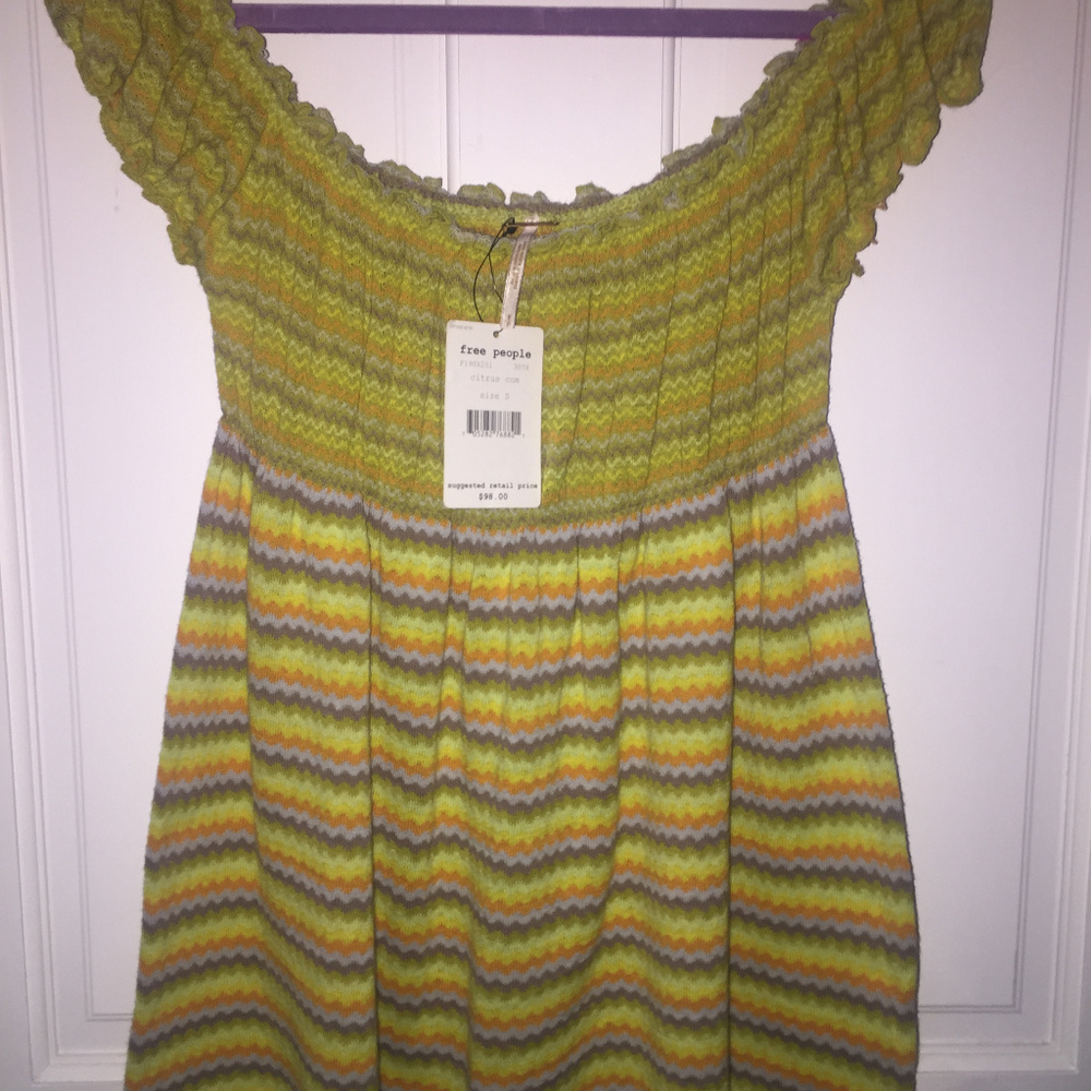 🆕Free People Citrus Knit Off The Shoulder Com S