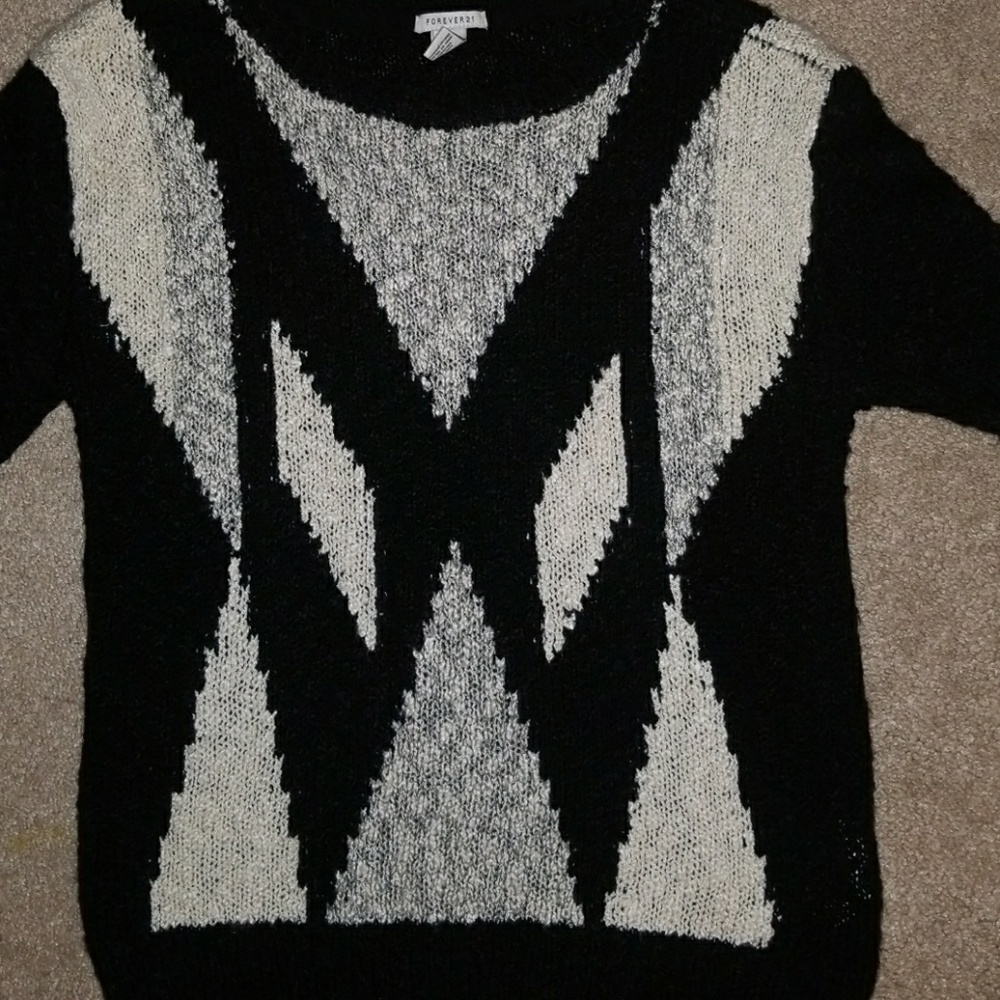 Black and white sweater
