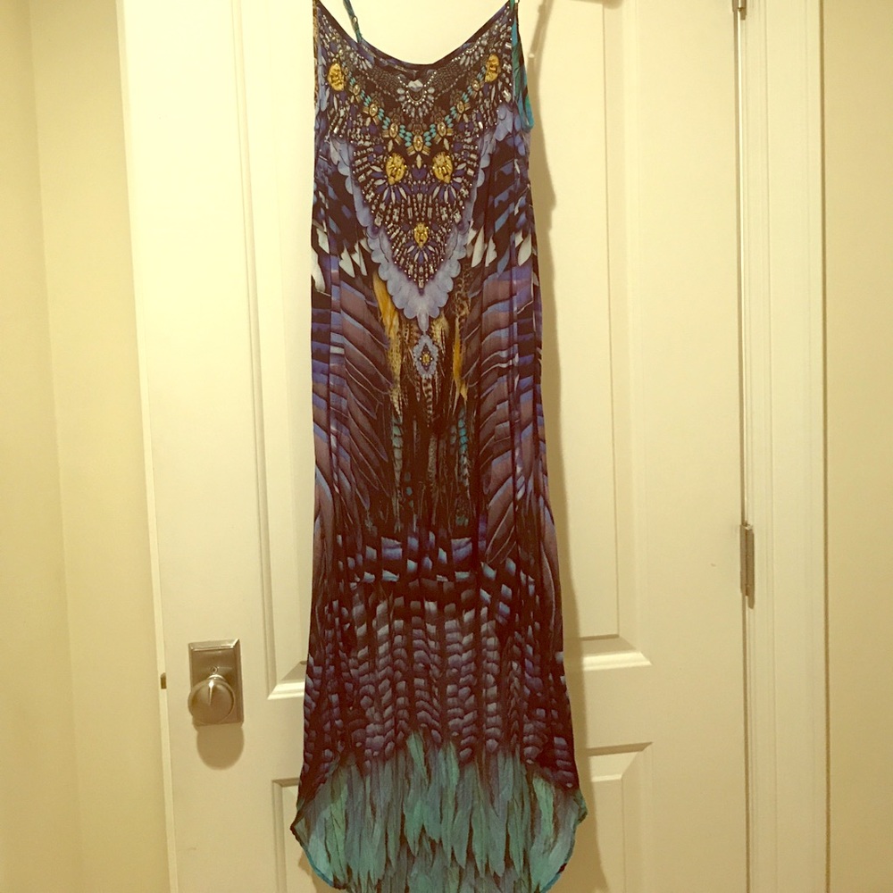 High low Parides sundress/coverup w/embellishments