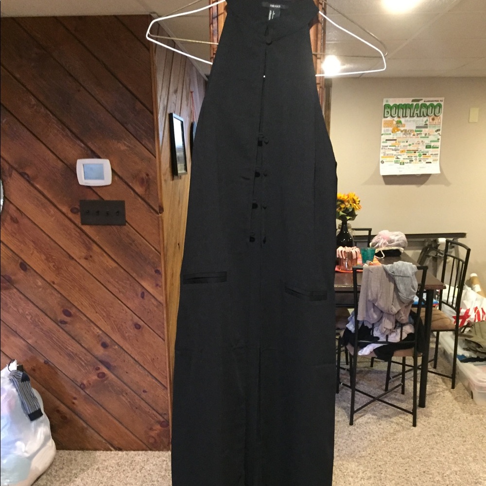 Black long vest