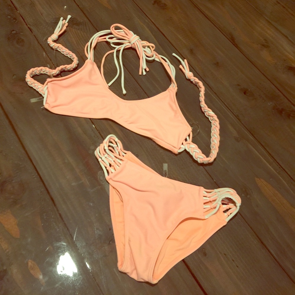 Coral String Bikini