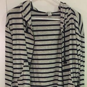 Striped Cropped Sweatshirt