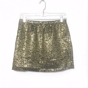 J. Crew Collection Black and Gold Skirt Size 0