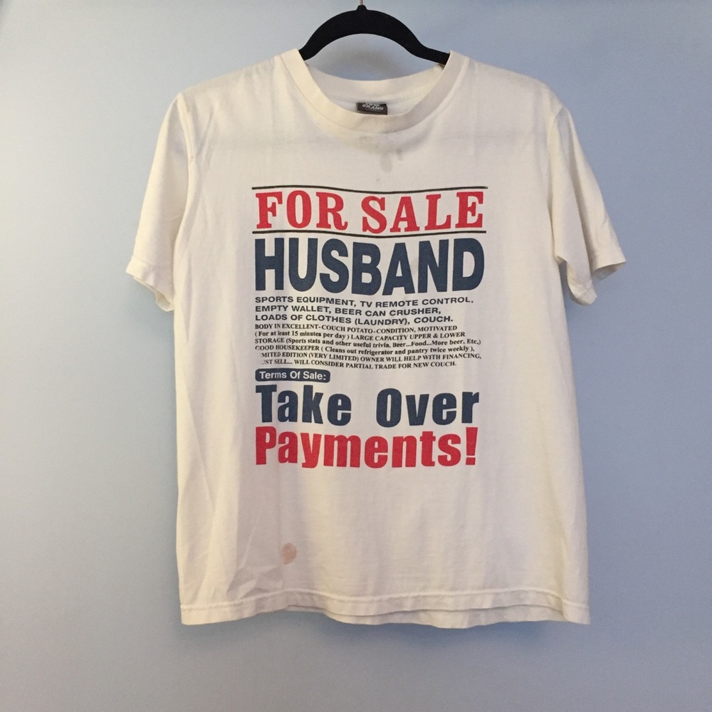 "For Sale Husband" t shirt