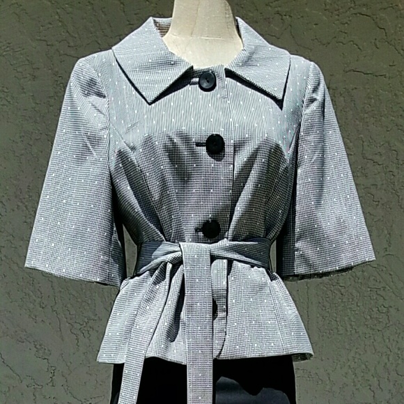 Semantiks Jackets & Blazers - Semantiks Tiny Checked Cropped Jacket