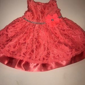 Baby infant girls peach dress 6-9 months