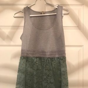 Tunic with Sheer Lace Bottom