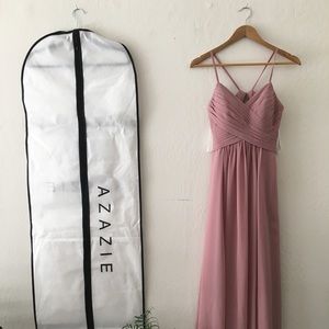 Azazie Dusty Rose Haleigh Bridesmaid Dress