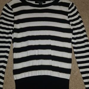 Striped sweater with subtle glitter