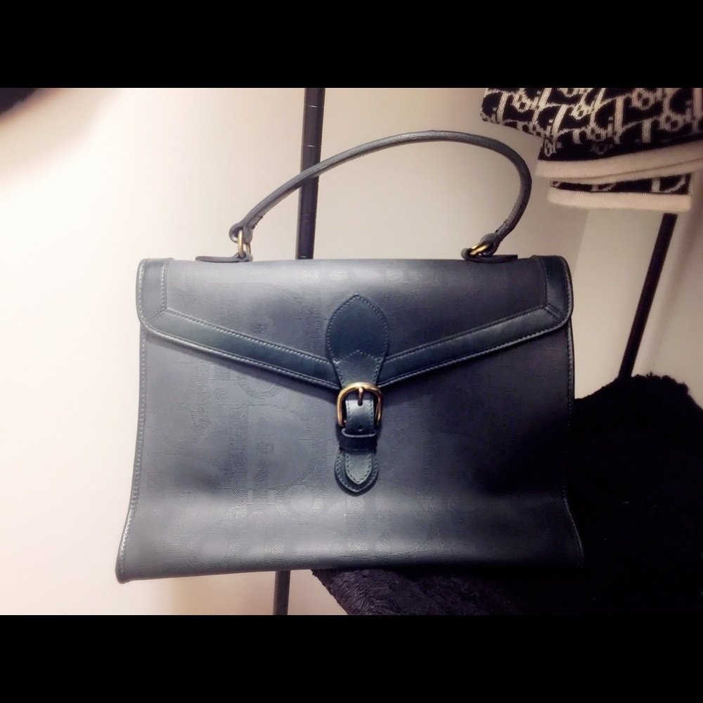 Authentic Christian Dior monogram embossed bag