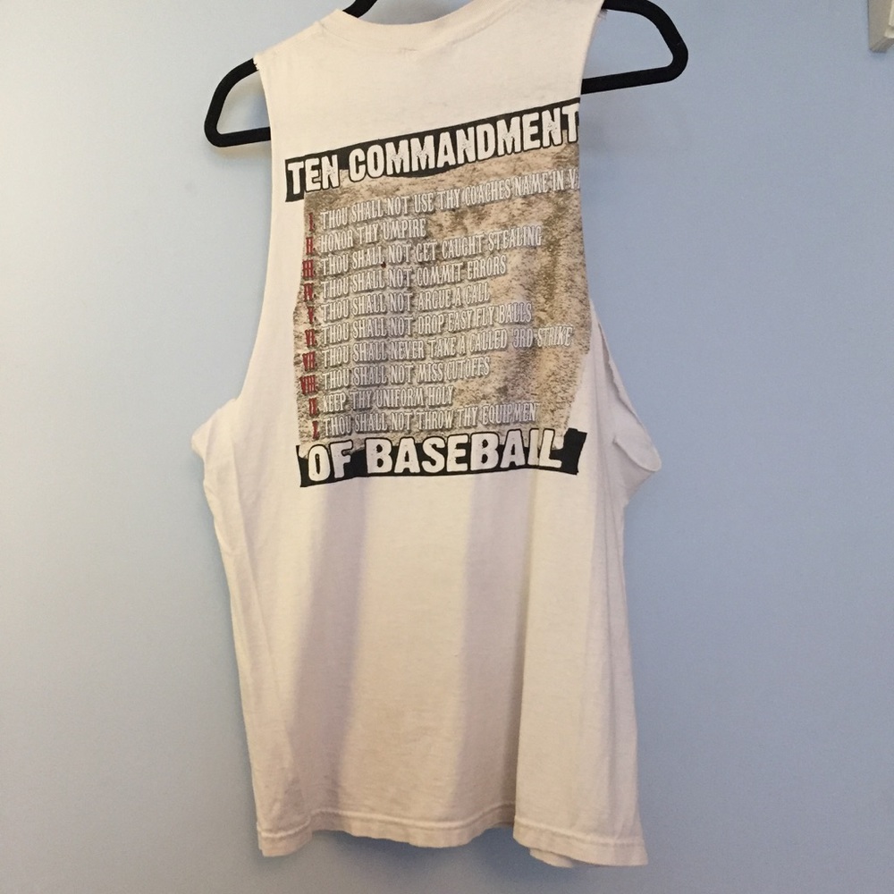 "Ten Commandments of Baseball" cutoff T shirt