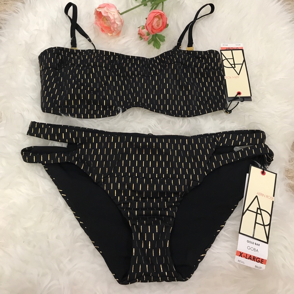 Aerin Rose: Gold Bar Bikini
