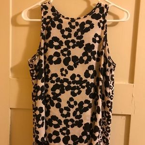 Black and cream Sleeveless blouse/cami