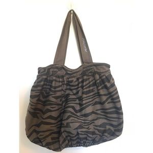 Volcom Zebra Print Canvas Tote