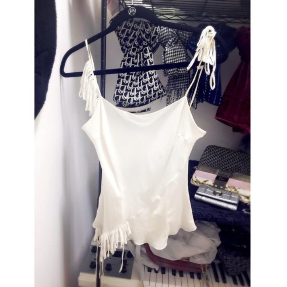 Authentic Christian Dior silk ivory cami US 6