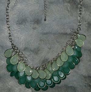 Ombré Turquoise & Green Statement Necklace
