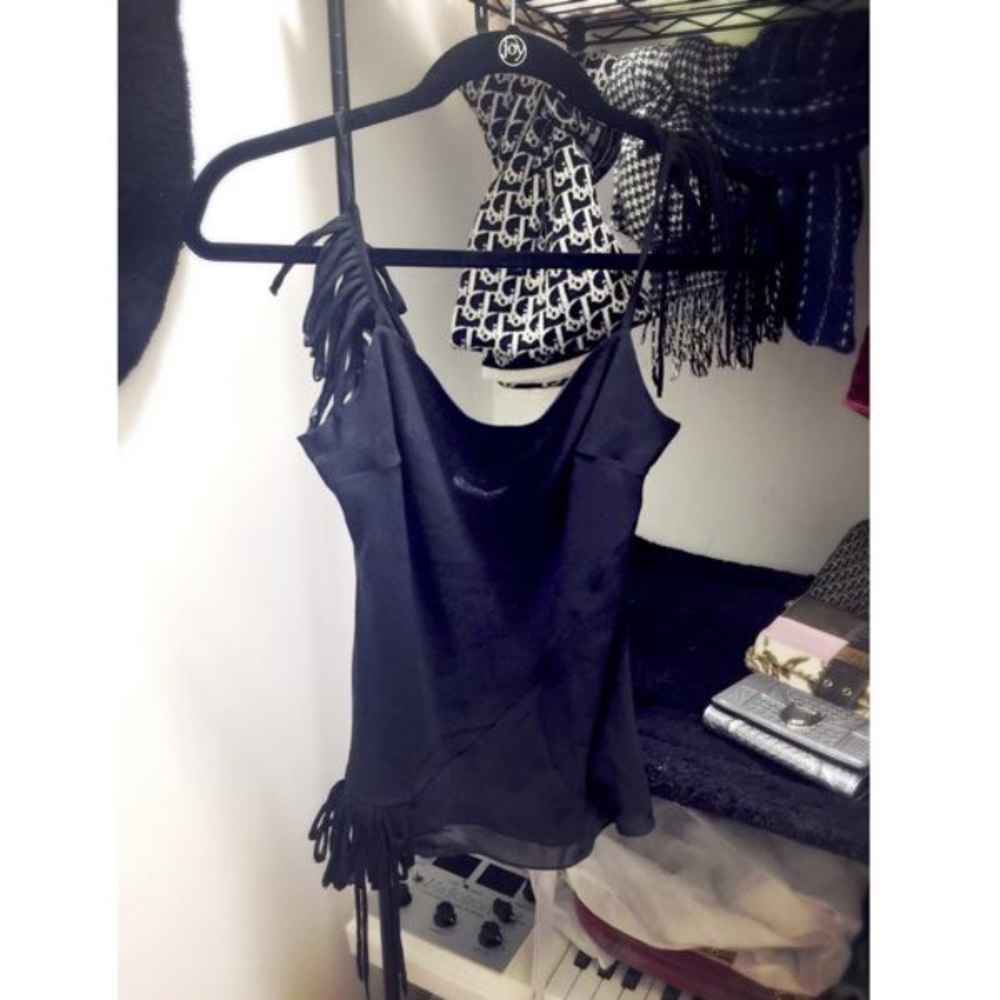 Authentic Christian Dior silk black cami in US 4