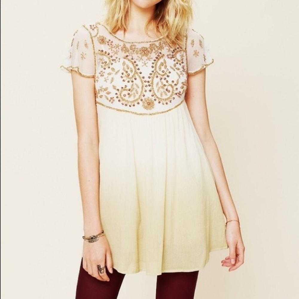 Free people embellished palms tunic