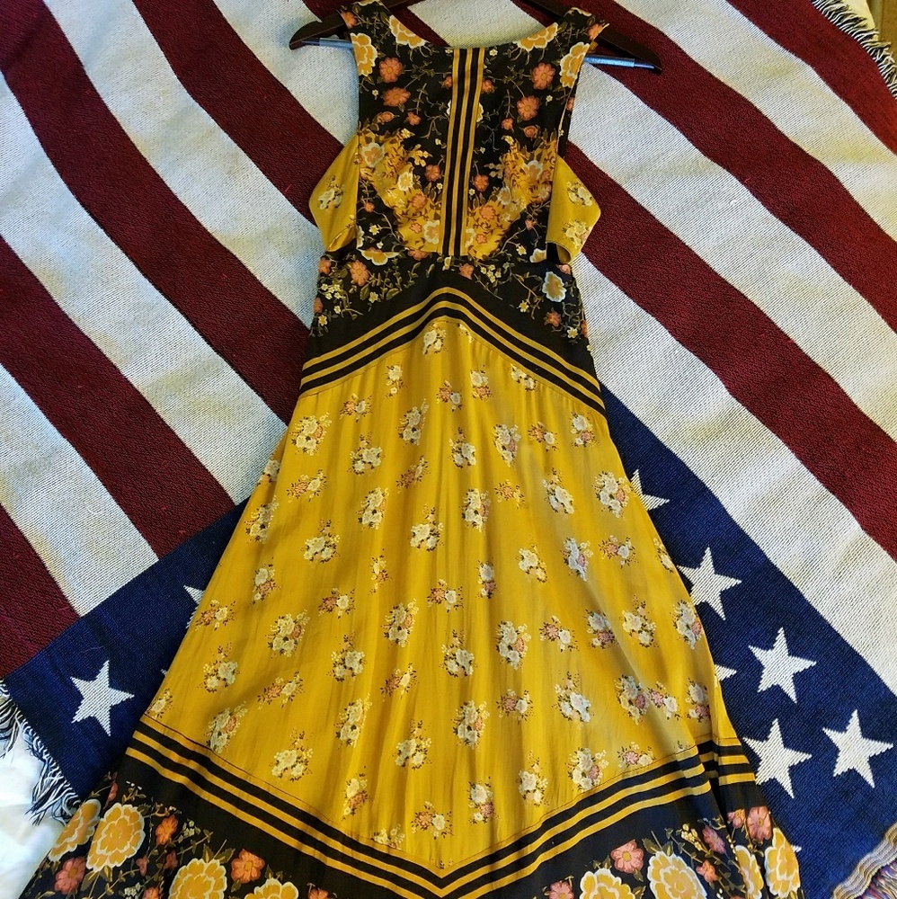 Yellow free people dress