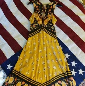 Yellow free people dress