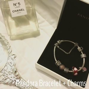Authentic Pandora bracelet and charms