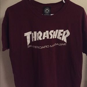 Thrasher maroon large tee shirt