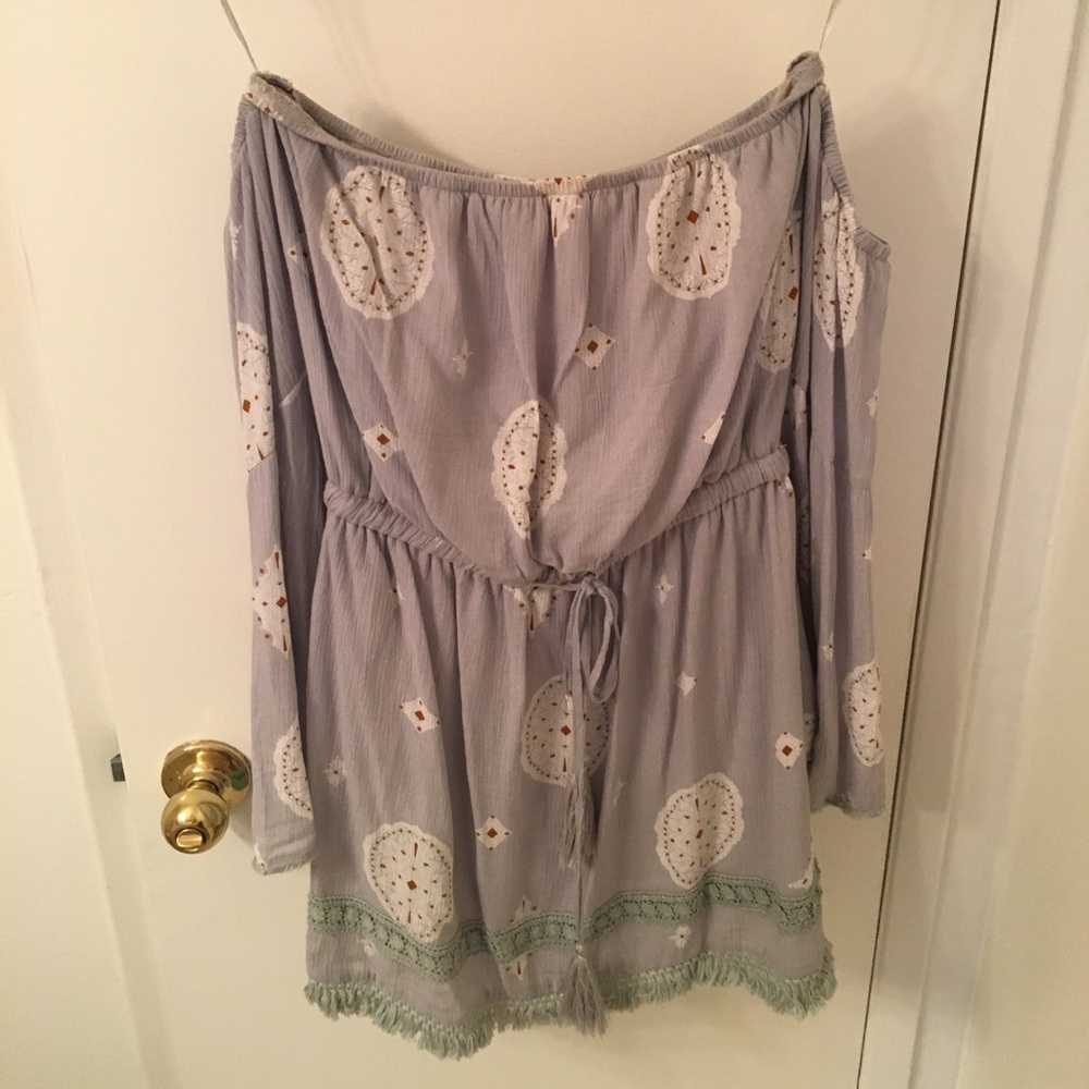 Trips Strapless Dress