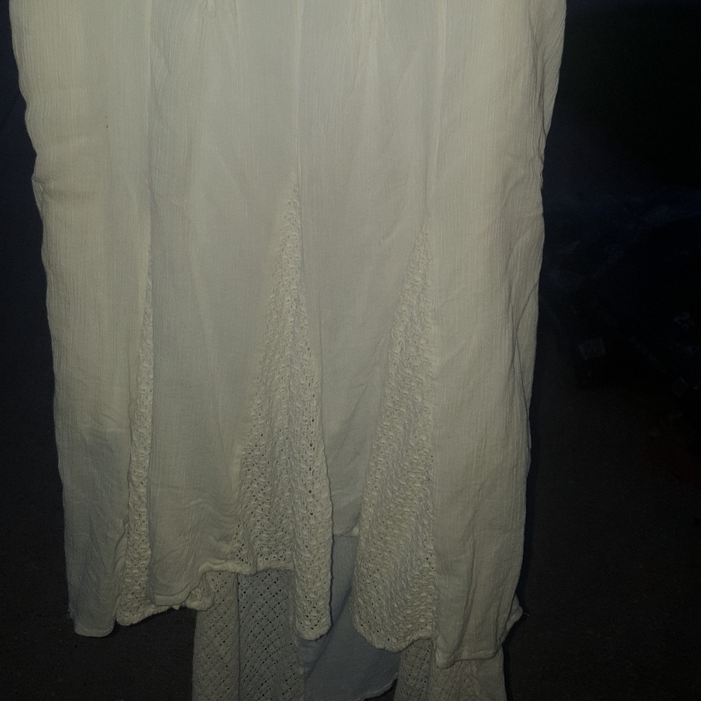 Tiered white skirt xl