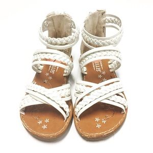 Size 7 white gladiator sandals