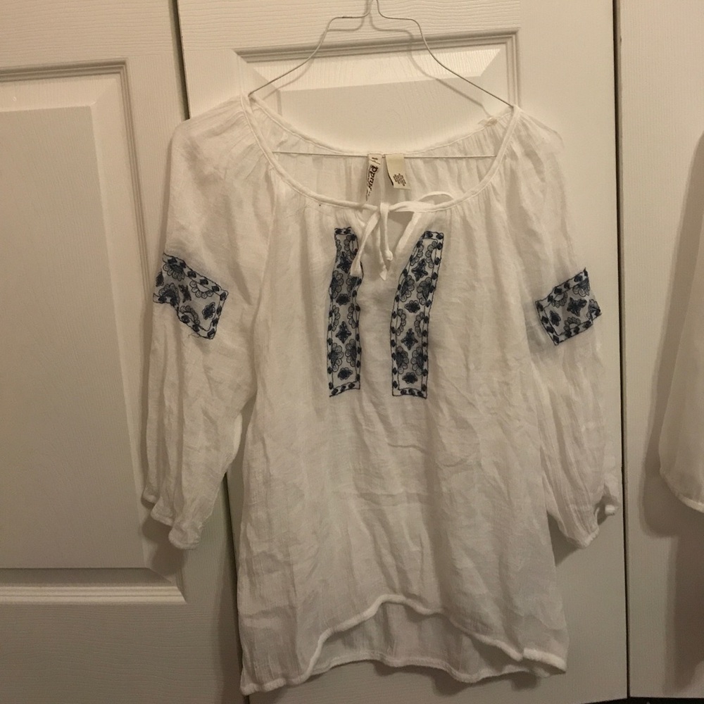 Sheer white shirt