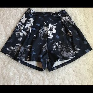 Floral High-Waisted Shorts