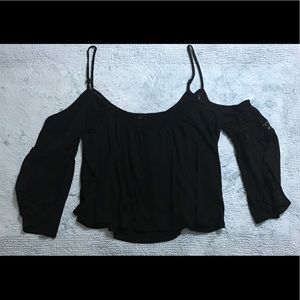 ✨SOLD✨Crochet cold shoulder top