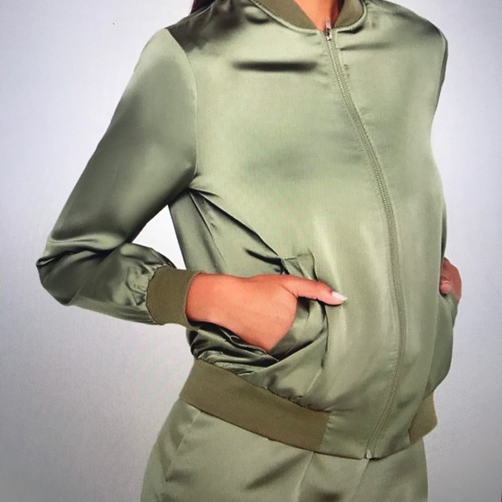 Carli Bybel x Missguided Silk Bomber Jacket