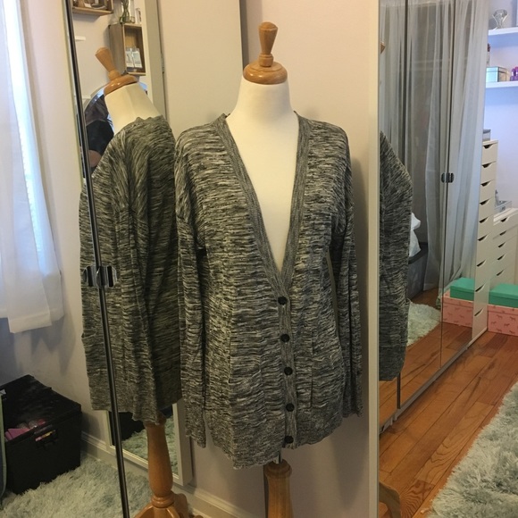 Mossimo Supply Co. Sweaters - Heathered Gray Button Front Cardigan with Pockets