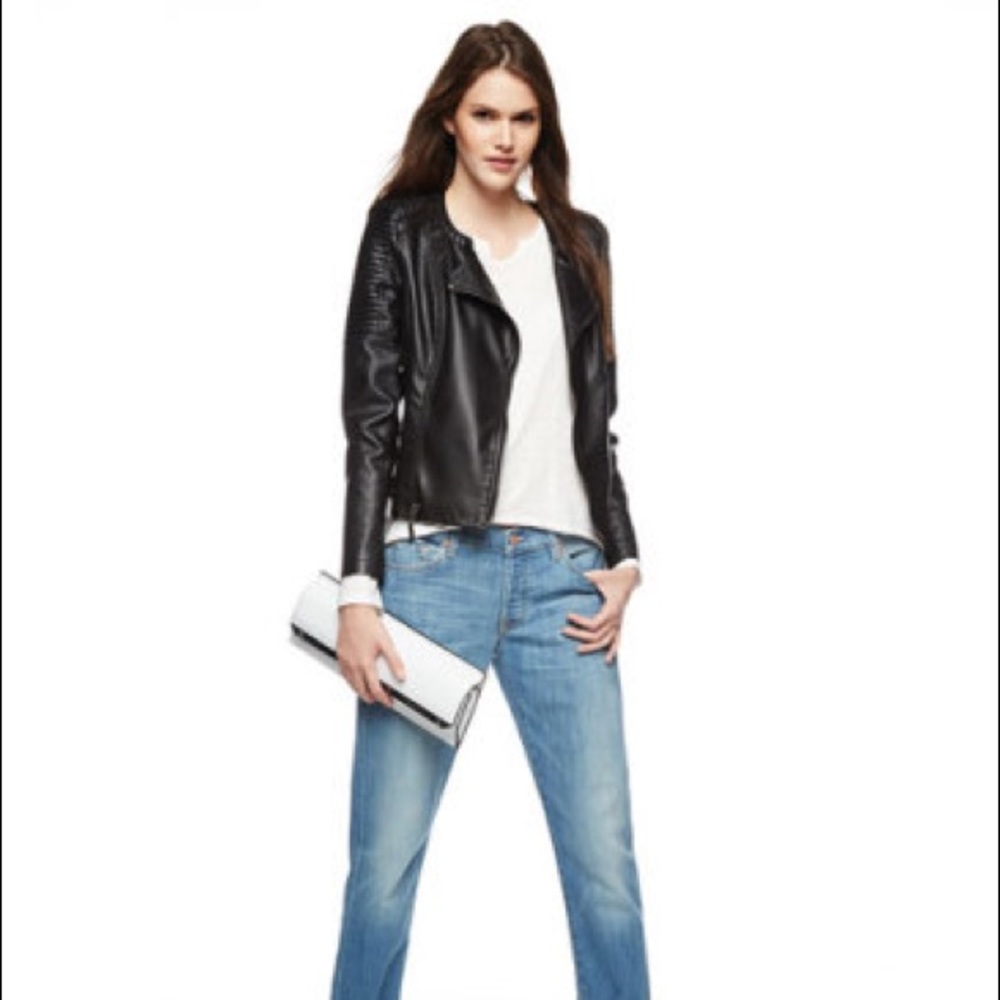 NWOT Olive Vegan Leather Moto Jacket