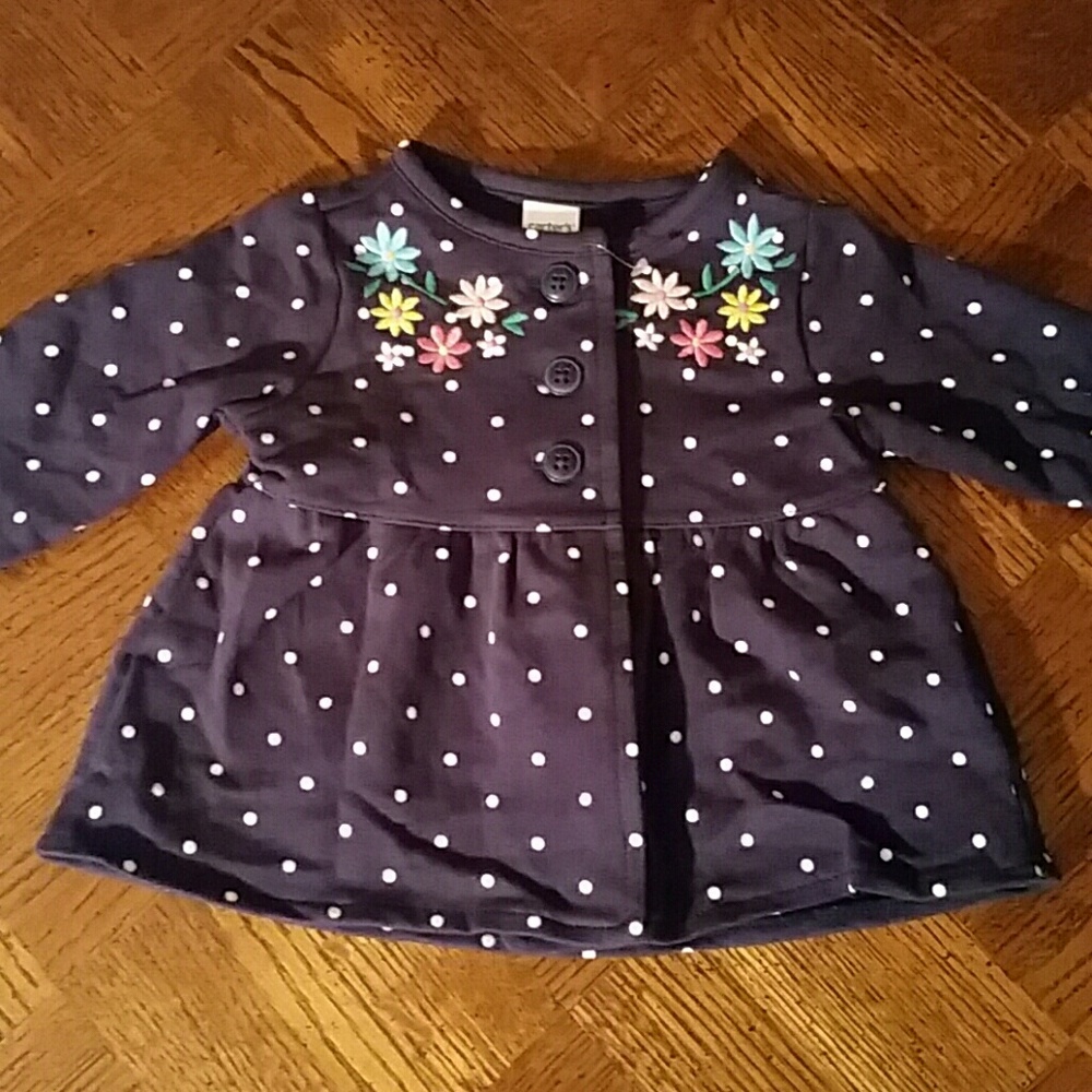 🌸NWOT Carter's 100% Cotton Navy Cardigan🌸