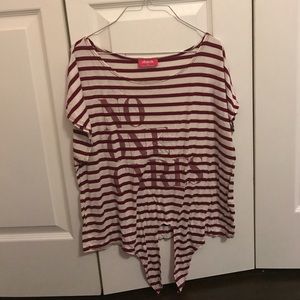 Striped red shirt