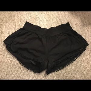 Black Canvas Shorts