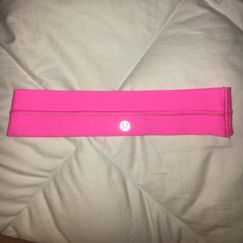 LULU LEMON bright pink headband