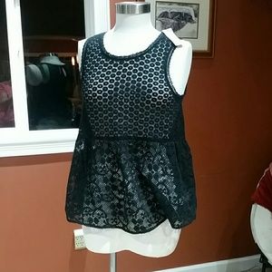 American Eagle black lace top