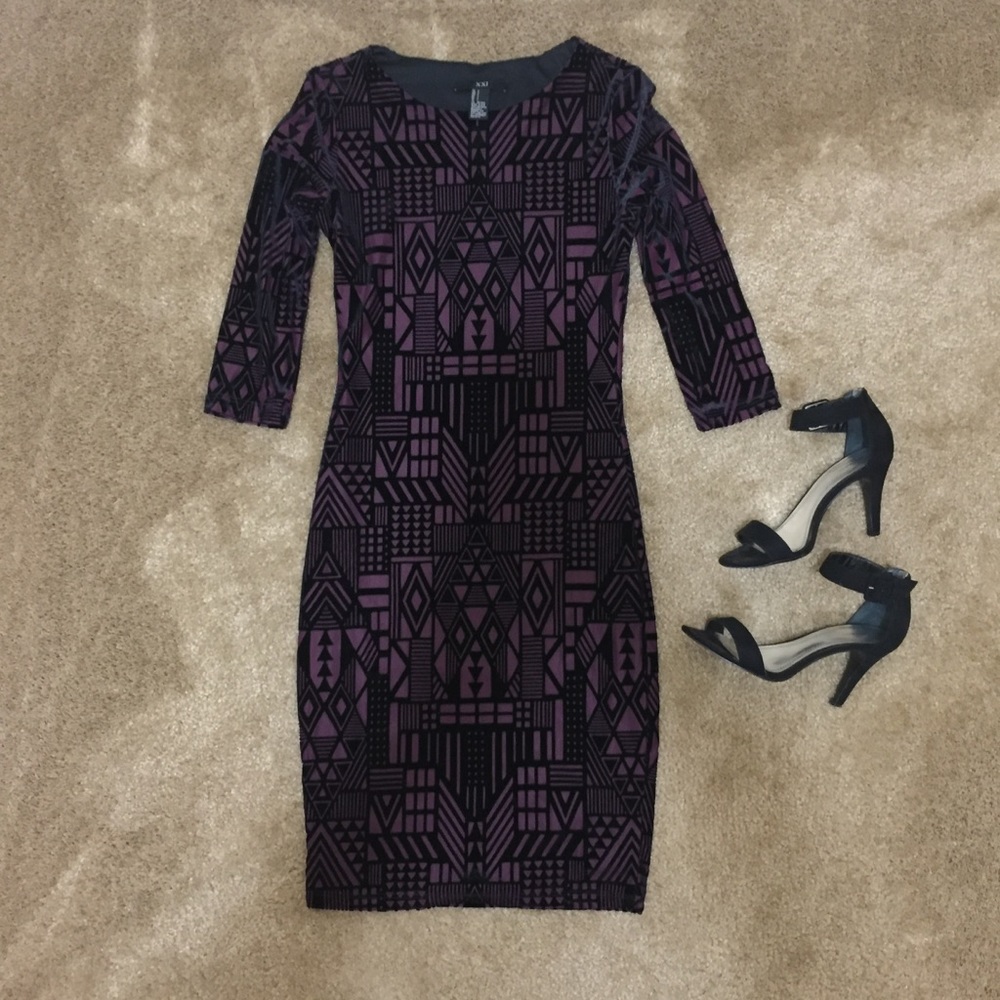 Geometric print dress