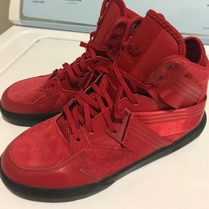 SOLD!! Adidas Youth Red C-10 high tops