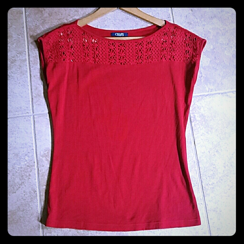 Chaps cherry red top - Picture 1 of 3