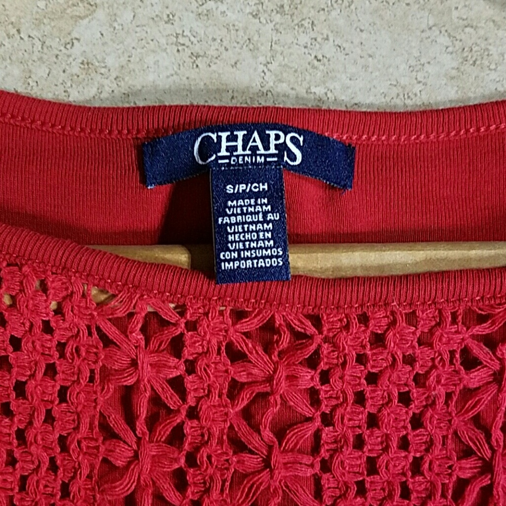 Chaps cherry red top - Picture 2 of 3